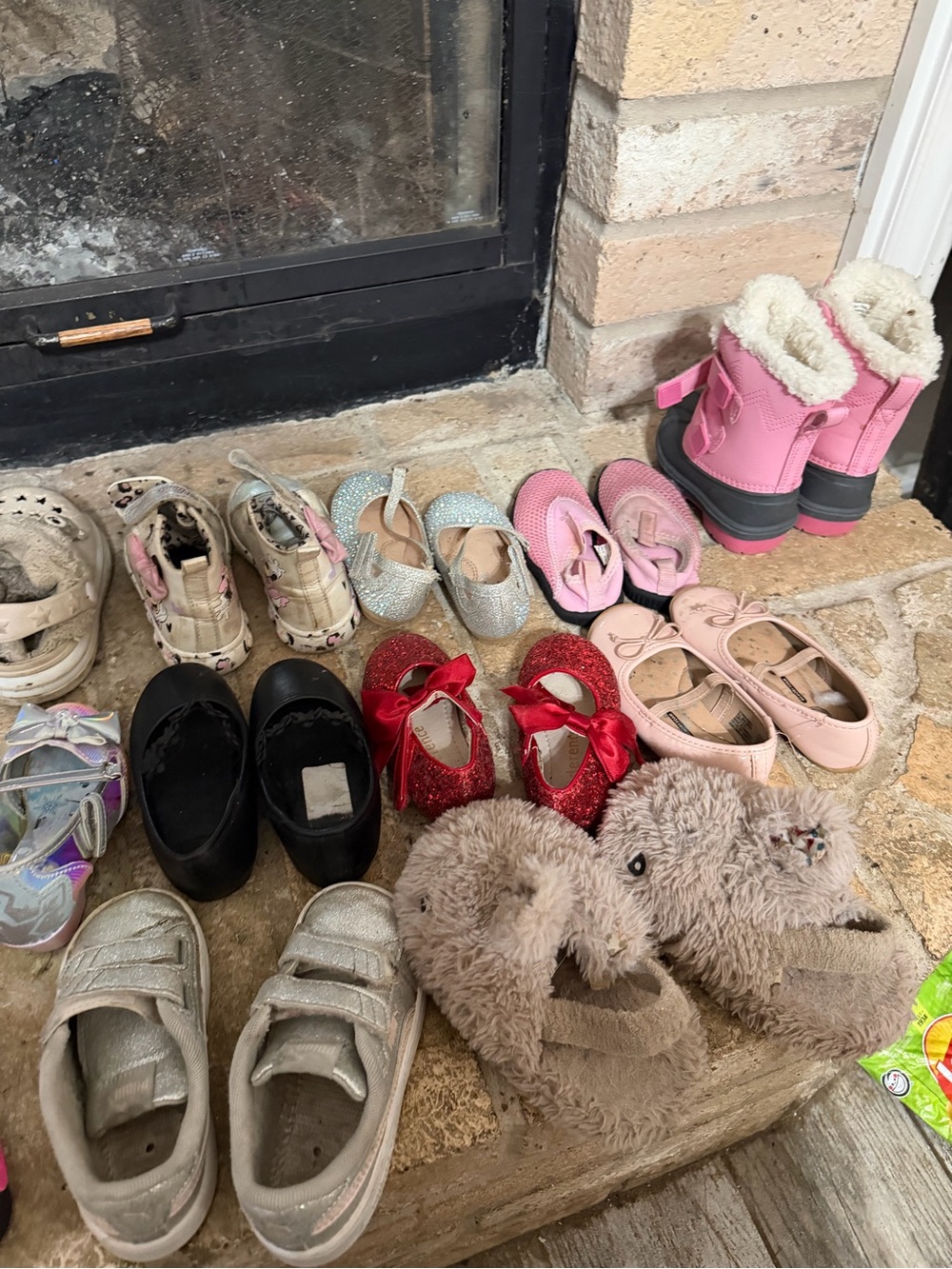 Kids Pink Winter Boots with Faux Fur Lining